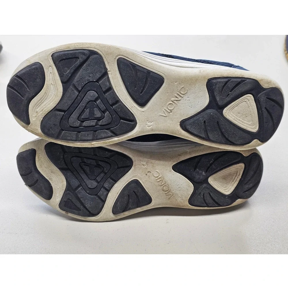 Vionic Shay Navy Blue Mesh Lace Up Walking Sneakers‎ Womens Size 10 Arch Support